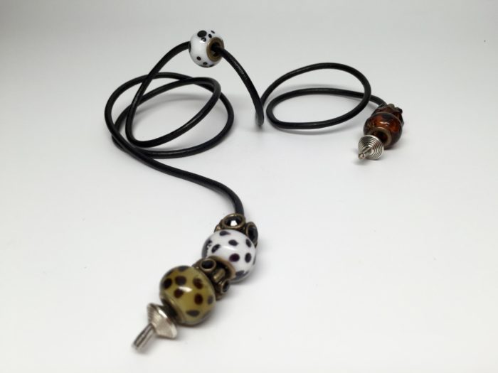 Leather Hair Tie Dalmatian